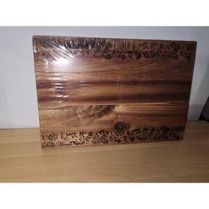 PIONEER WOMAN Acacia Wood Cutting Board Floral Design 9x13~NEW/SEALED